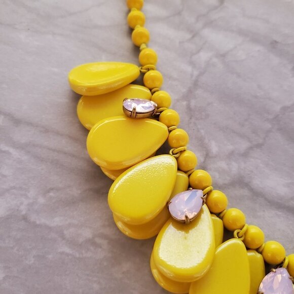 ✨🌞 J.Crew Bright Iridescent Rhinestones Crystals Teardrop Enamel Statement 🌞✨ - Picture 7 of 16